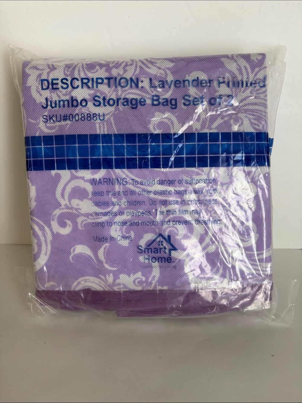Lavender Floral Jumbo Storage Bag - Set of 2
